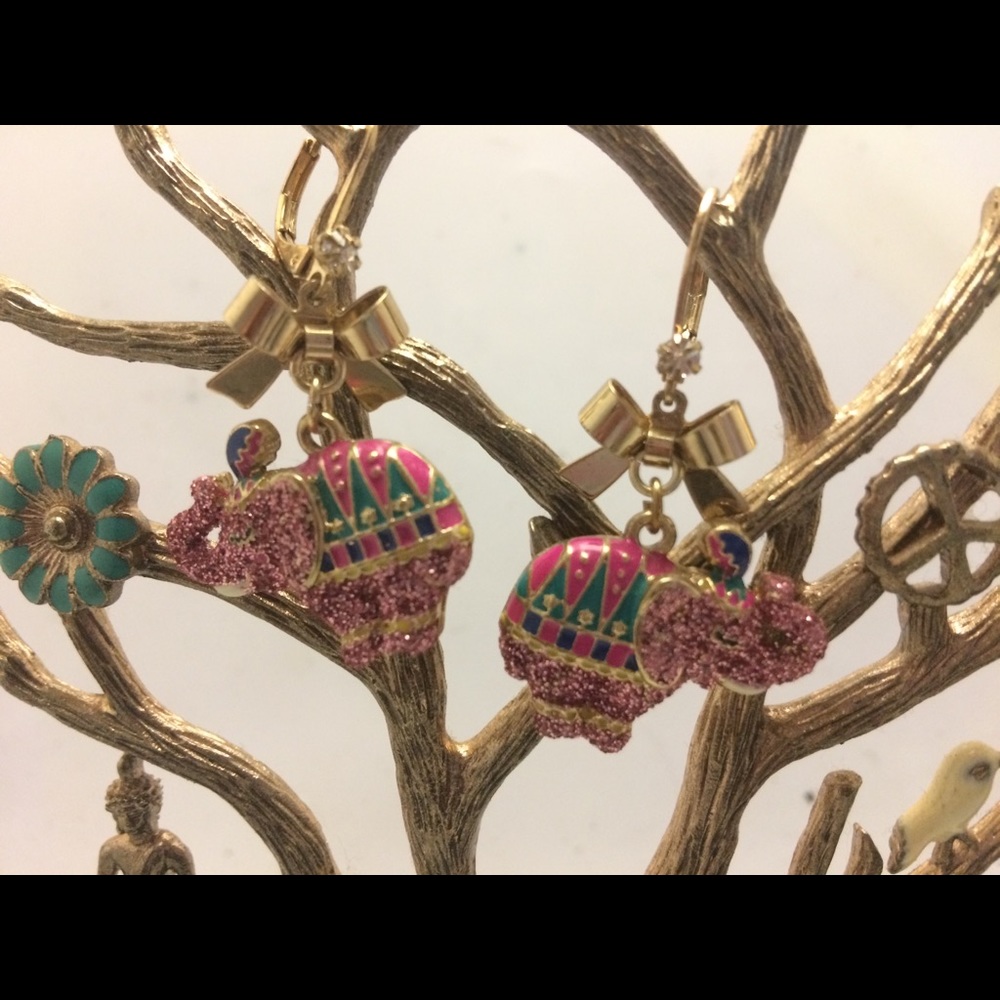 Betsey Johnson Elephant Earrings